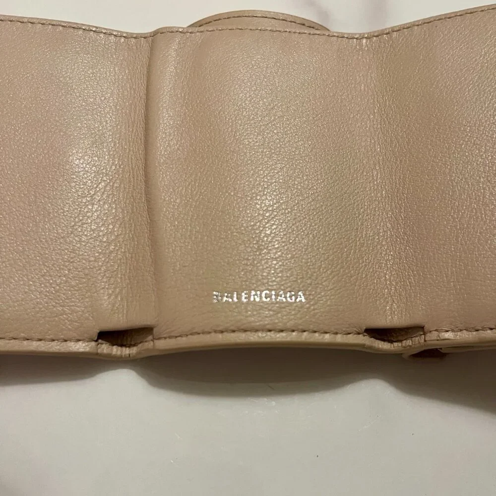 Authentic Balenciaga Papier Mini Tri-Fold Compact Wallet - Picture 9 of 11